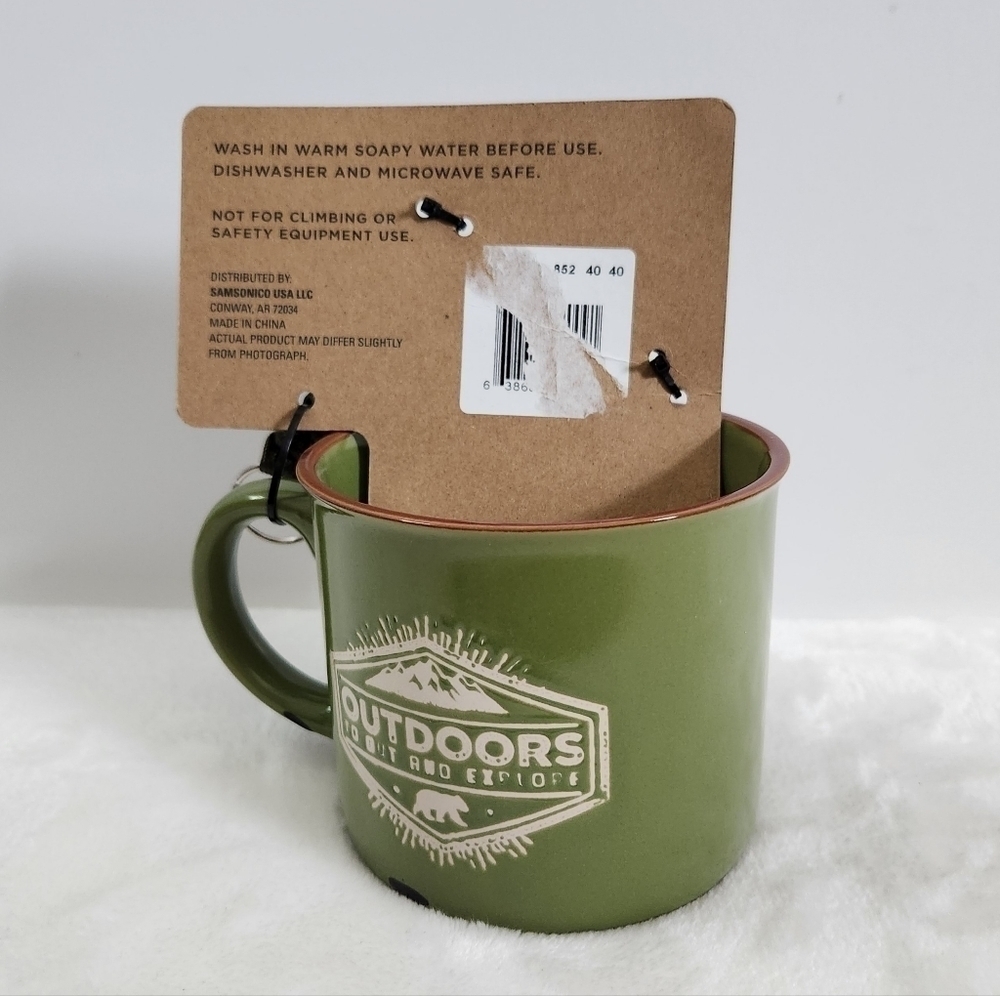 Adventure Out There Olive Green Mug Carabiner Keyring Bottle Opener Gift Set - Picture 6 of 13